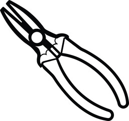 pliers isolated silhouette 
