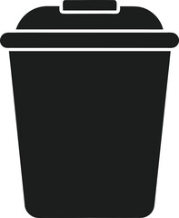 recycle bin icon silhouette