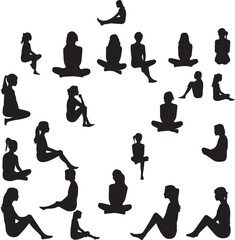 yoga icons set