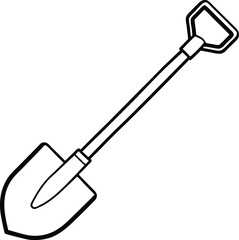 shovel isolated silhouette