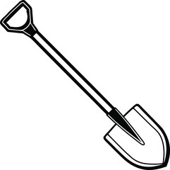 shovel isolated silhouette