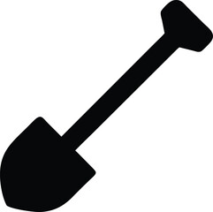 shovel isolated silhouette