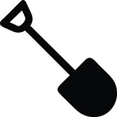 shovel isolated silhouette