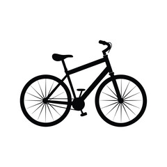 Fototapeta premium Silhouette of a bicycle on white background Vector illustration