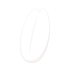 Rice seed isolated on white background. Rice seed logo Circle cereal sign.