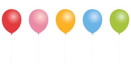 風船のイラストセット © Mina3