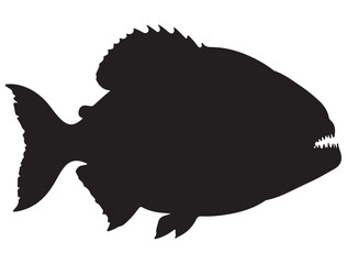 PIRANA FISH SILHOUETTE