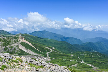 日本北アルプスの乗鞍岳