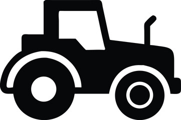 tractor isolated silhouette