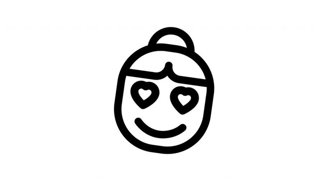 woman minimalist line animation