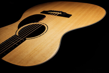 acoustic guitar close up