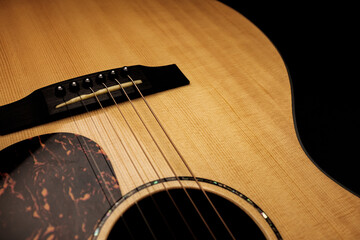 acoustic guitar close up