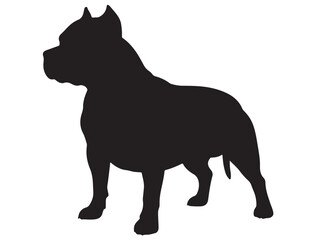 PITBULL DOG SILHOUETTE