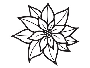 POINSETTIA FLOWER SILHOUETTE