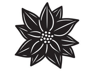 POINSETTIA FLOWER SILHOUETTE