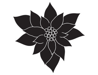 POINSETTIA FLOWER SILHOUETTE