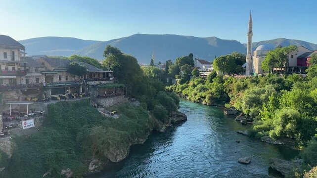 Mostar old town city bridge bosnia and herzegovina balkan balkans country Stari Most