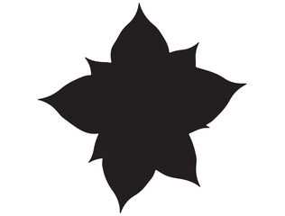 POINSETTIA FLOWER SILHOUETTE