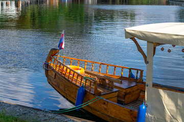 Wooden Boat Moored The Brda