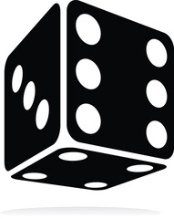 A dice glyph vector illustration 