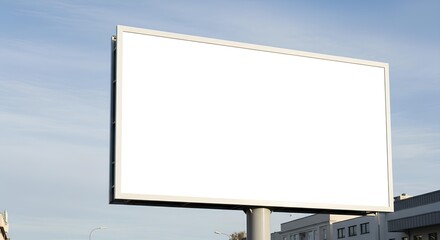 Fototapeta premium Large blank outdoor billboard for custom advertising message