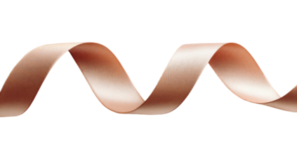 Rose gold ribbon, wavy, elegant, design