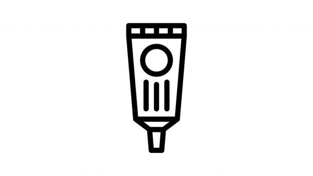 toothpaste minimalist line animation
