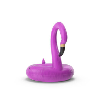 Pink Flamingo Pool Float Isolated on Transparent Background