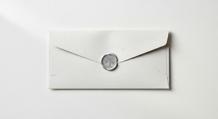 white envelope with blank card
