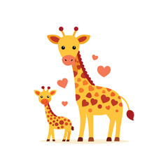 giraffe cartoon isolated on white