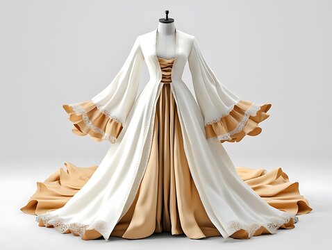 Elegant fashion design showcase fashion studio dress studio close-up couture inspiration