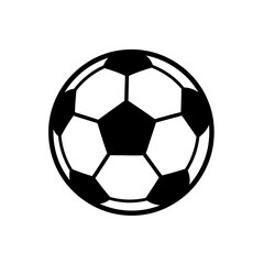 Fototapeta premium Illustration of a classic black and white soccer ball with pentagons and hexagons