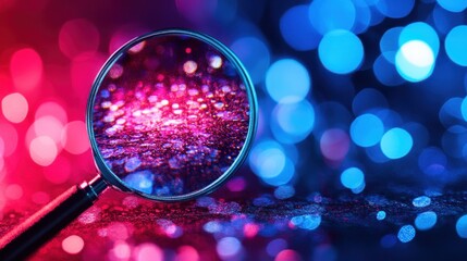 Researching and analyzing data with magnifying glass standards in scientific environments for enhanced insights