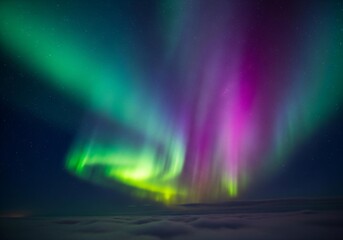 Stunning aurora borealis dances across night sky