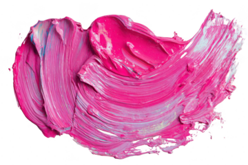 Abstract vibrant pink paint stroke
