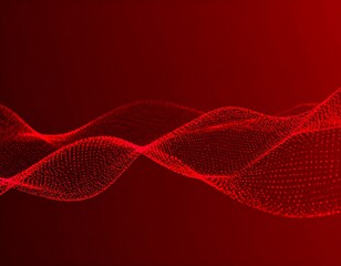 Abstract red particle wave design