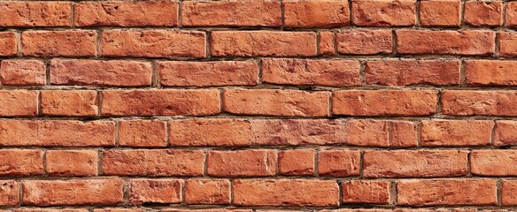 Obraz premium The textured brick wall showcasing rich colors and strong architectural features.