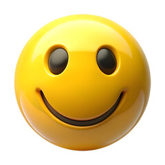 A Bright Yellow Smiley Face Emoji in a 3D Render