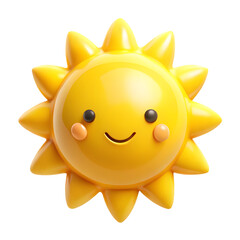 Cute Smiling Sun Character Art Illustration