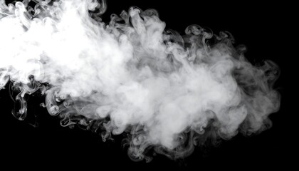 Abstract smoke patterns on black background
