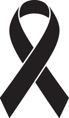 Black Awareness Ribbon SVG Set
