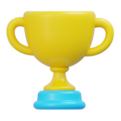 Gleaming gold trophy blue base