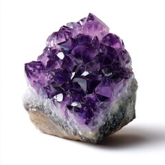 Fototapeta premium Deep purple amethyst cluster, raw crystal