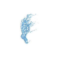 Dynamic Liquid Splash Isolated on Transparent Background