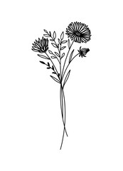 Aster September Birth Month Flower Bouquet