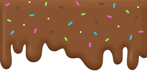 melted chocolate dripping desert element