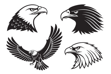 Obraz premium set of vector eagle