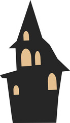 お城のイラスト(夜・ハロウィン)