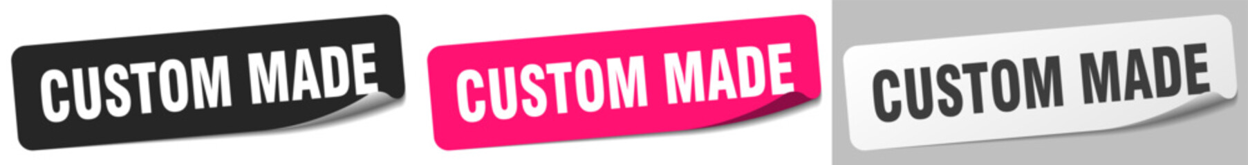 custom made sticker. custom made sticker set on white background