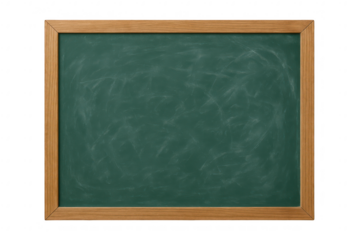 Classic Green Chalkboard with Wooden Frame, Ideal for Educational and Creative Presentations